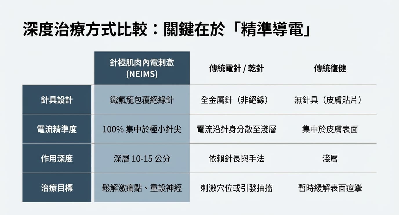 針極肌肉內電刺激NEIMS 與傳統針灸與傳統復健的比較